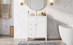 24" Modern Bathroom Vanity with Ceramic Sink