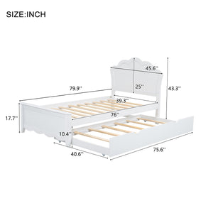 Platform Bed With Headboard And Trundle