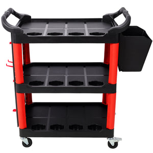 3 Tier Rolling Auto Detail Cart with Wheels