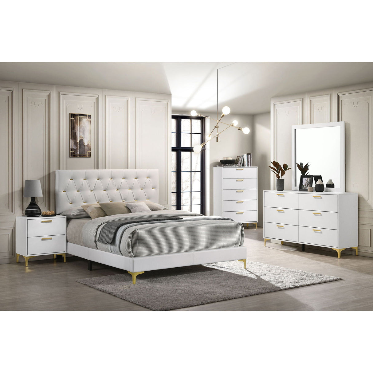 Karena - 2 Drawer Rectangular Nightstand - White