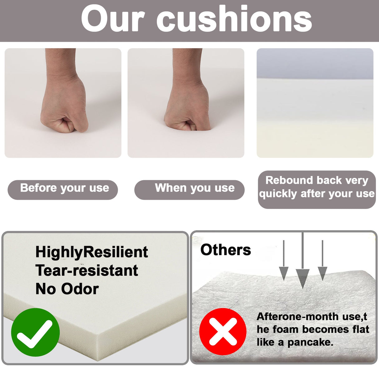 2pcs set outdoor lounge chair cushion replacement patio funiture seat cushion chaise lounge cushion