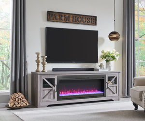 75" Fireplace TV Stand for TVs up to 80"