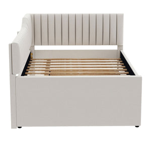 Upholstered Daybed With Trundle And 3 Drawers