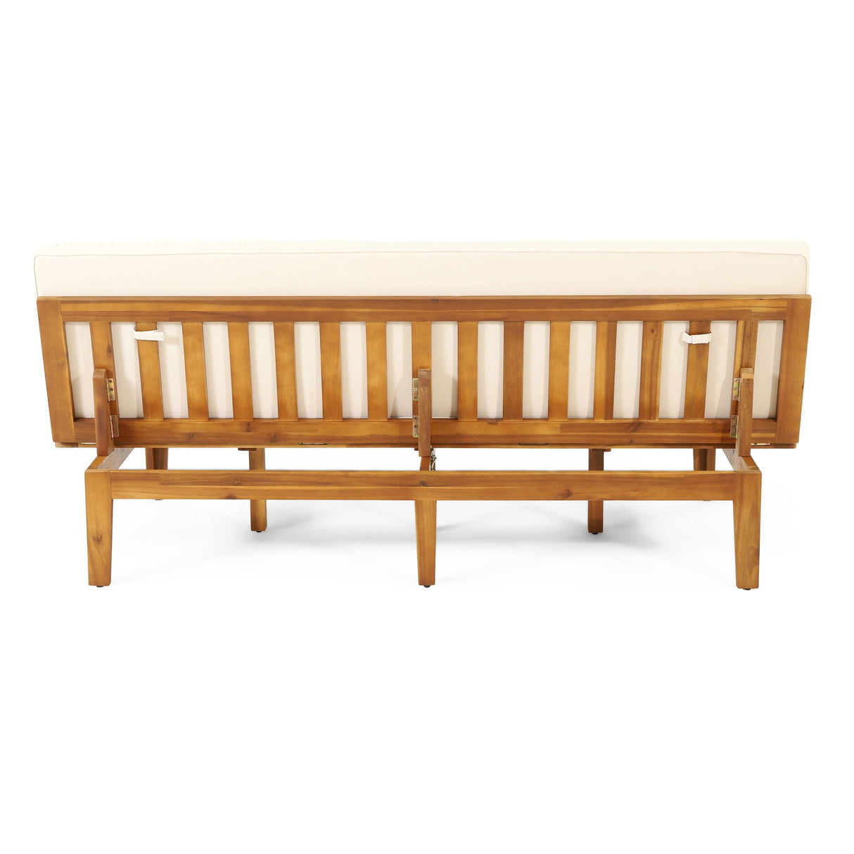 Outdoor Elegance Daybed With Convertible Design Cushion Frame - Beige