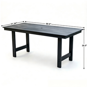 HDPE Outdoor Patio Dining Set - Table and Four Chairs