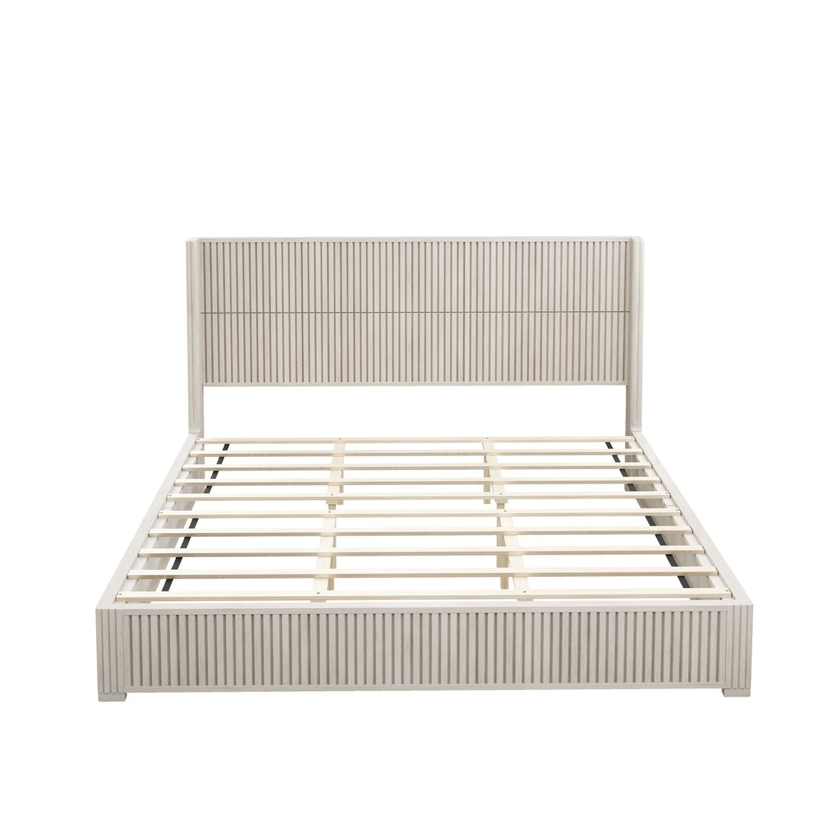Platform Bed Frame With Headboard, Floor Standing Design