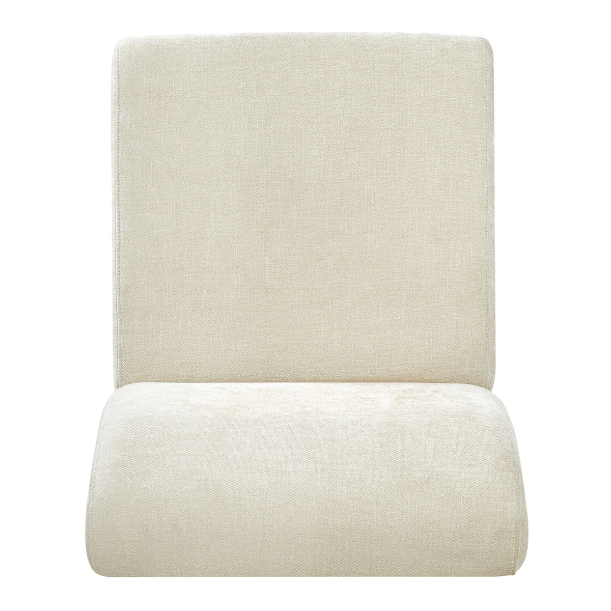 Upholstered Accent Chair - Beige / Walnut