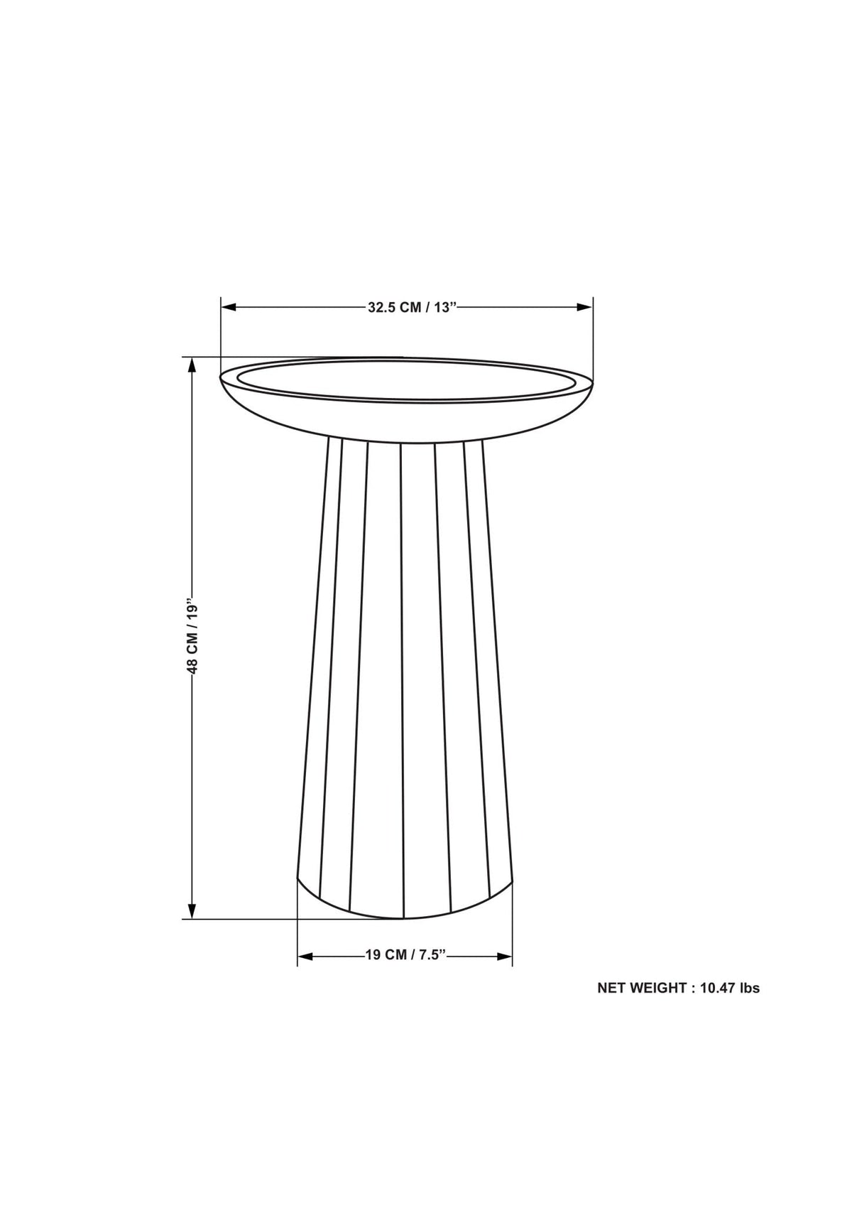 Handcrafted Wooden Accent Table with Sculptural Design - Choice of Color