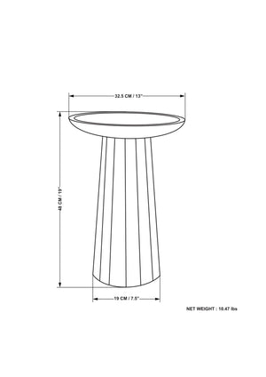 Handcrafted Wooden Accent Table with Sculptural Design - Choice of Color