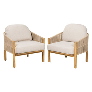 Grotta - Outdoor Wood Club Chair (Set of 2)