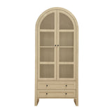 70.28' Tall Arched Kitchen Pantry, Modern Farmhouse Wood Kitchen Storage Cabinets