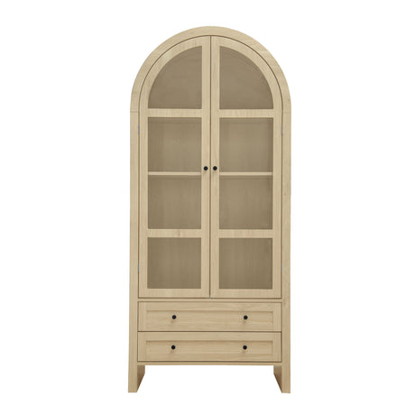 70.28' Tall Arched Kitchen Pantry, Modern Farmhouse Wood Kitchen Storage Cabinets