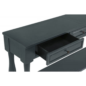 Long Console Table With Drawers And Shelf