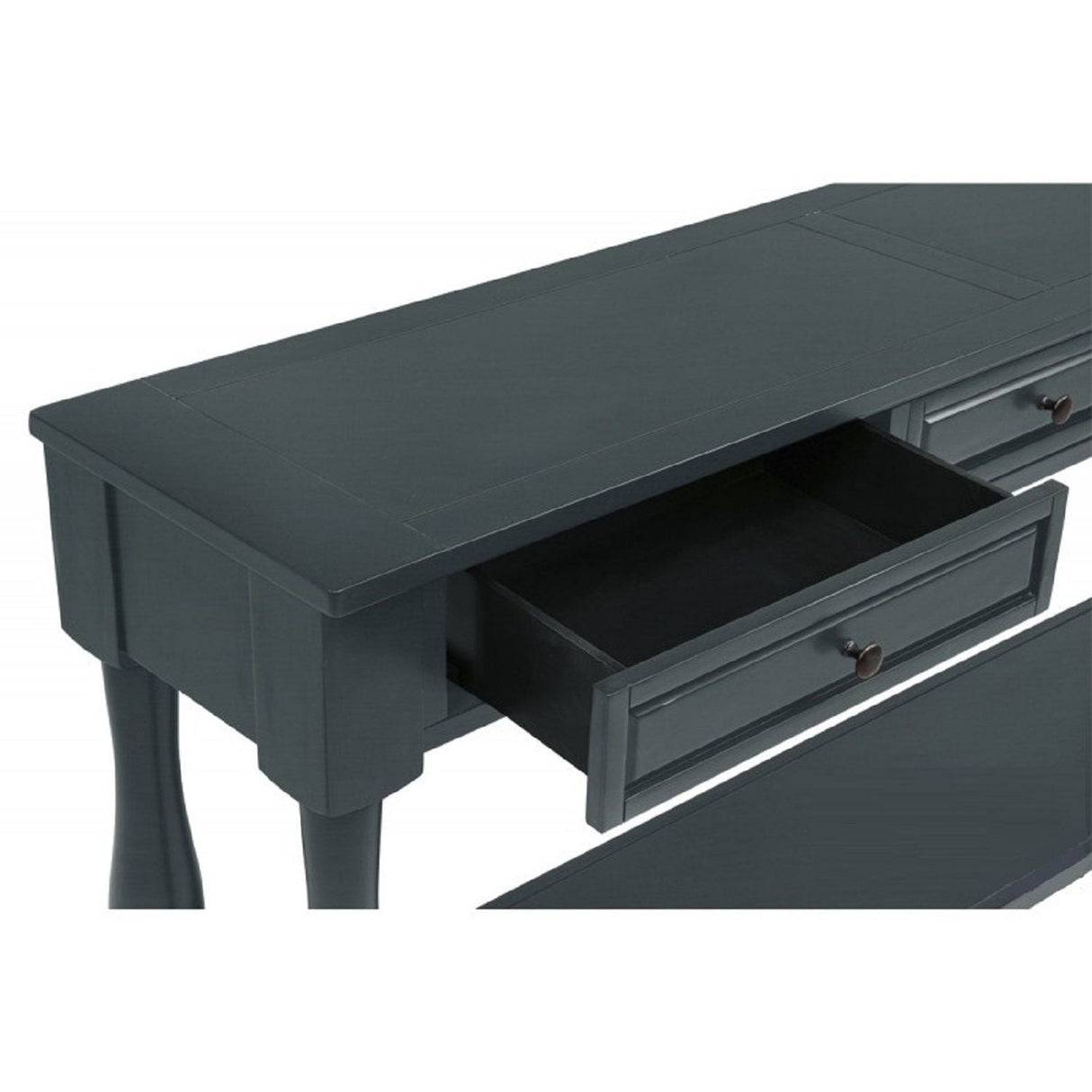 Long Console Table With Drawers And Shelf