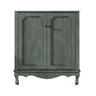 Vintage Bathroom Vanity With Ceramic Sink, Adjustable Shelves