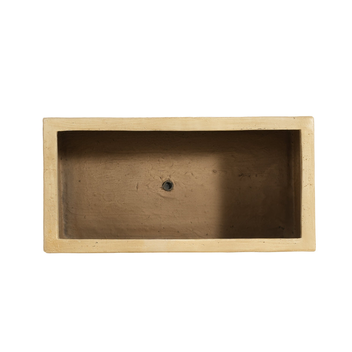MGO Handmade Rectangle Planter Box, Travertine Beige
