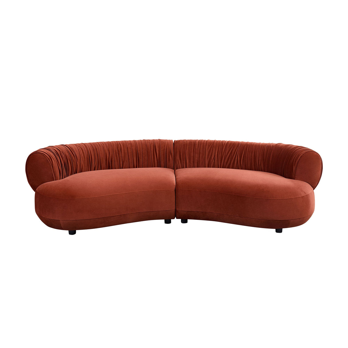 Modern Curved Sofa with Elegant Crescent Silhouette Design