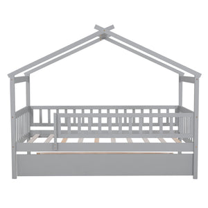 Creativity House Bed With Twin Size Trundle