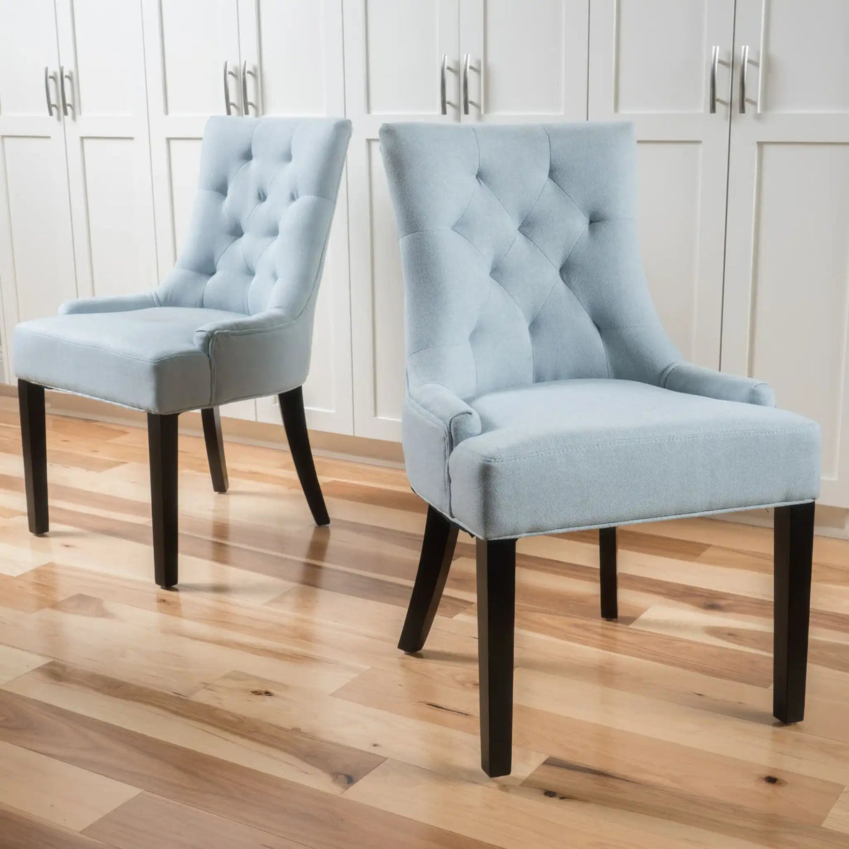 Contemporary Cheney Dining Chair Set with Tufted Design