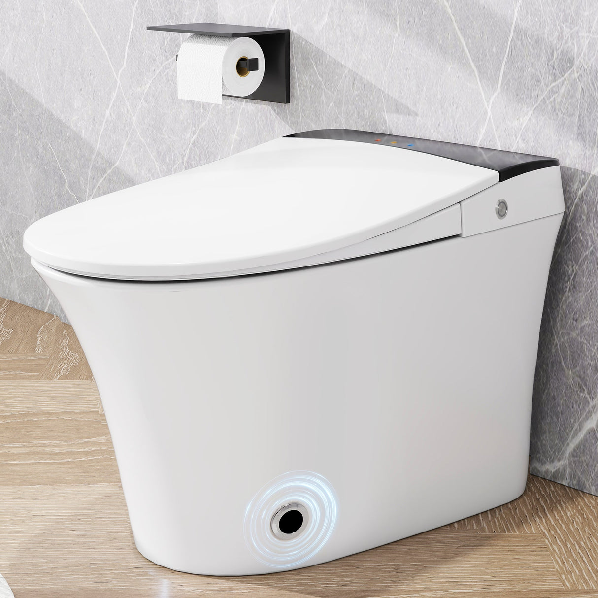 Heated Seat Smart Toilet, One Piece Design