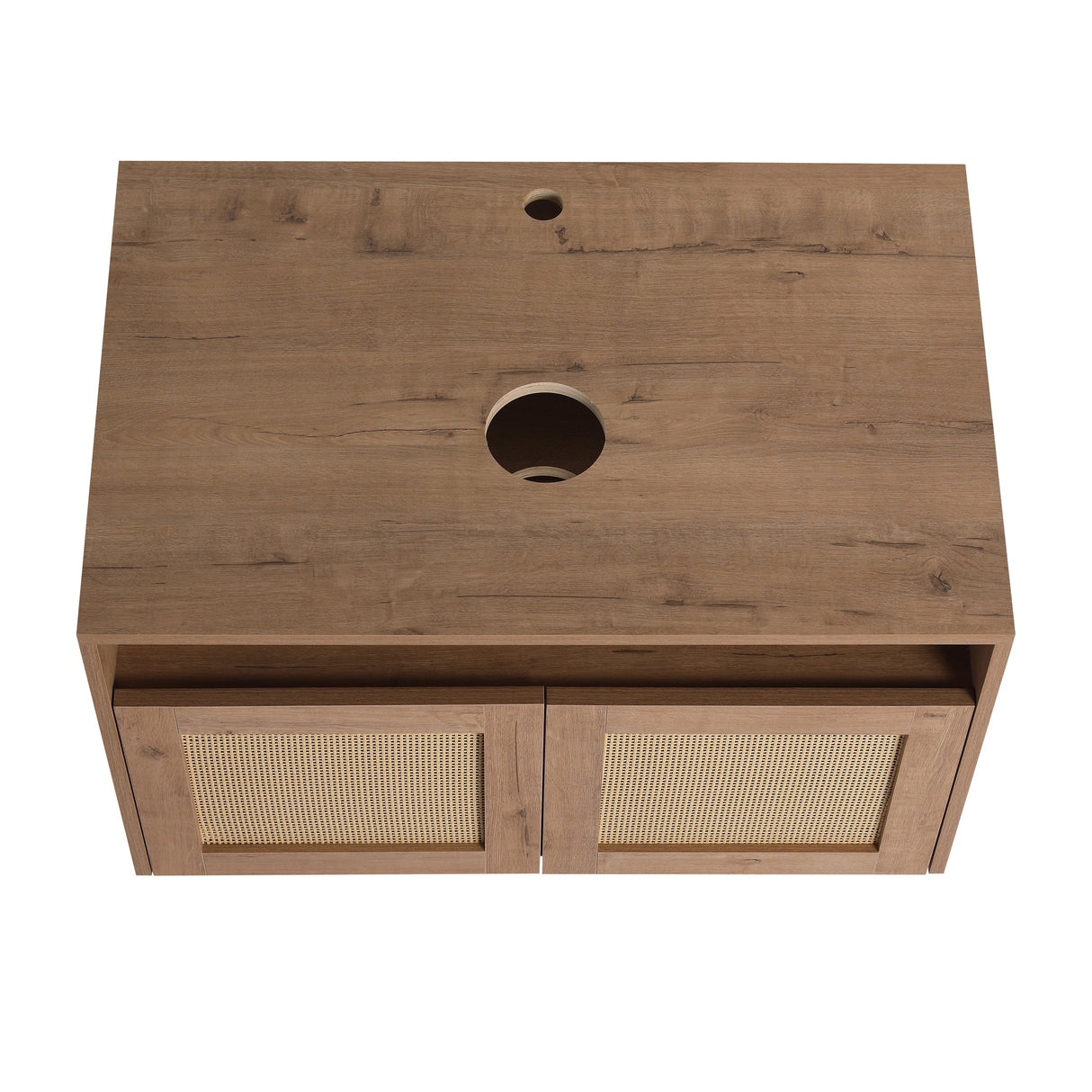 30" Bathroom Cabinet, 2-Soft Close Door, Float Mounting Design
