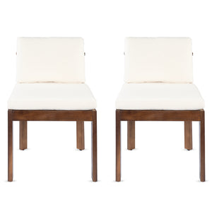 Acacia Wood Outdoor Dining Chair (Set of 2)
