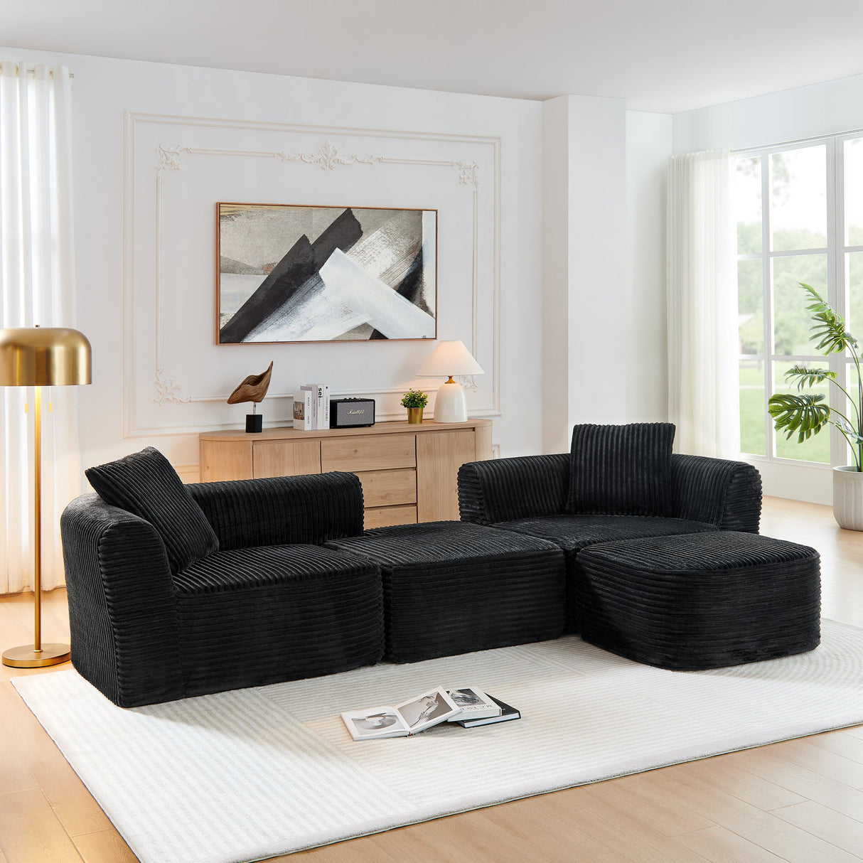 114" Cloud Sectional Couch with L-Shape Chaise