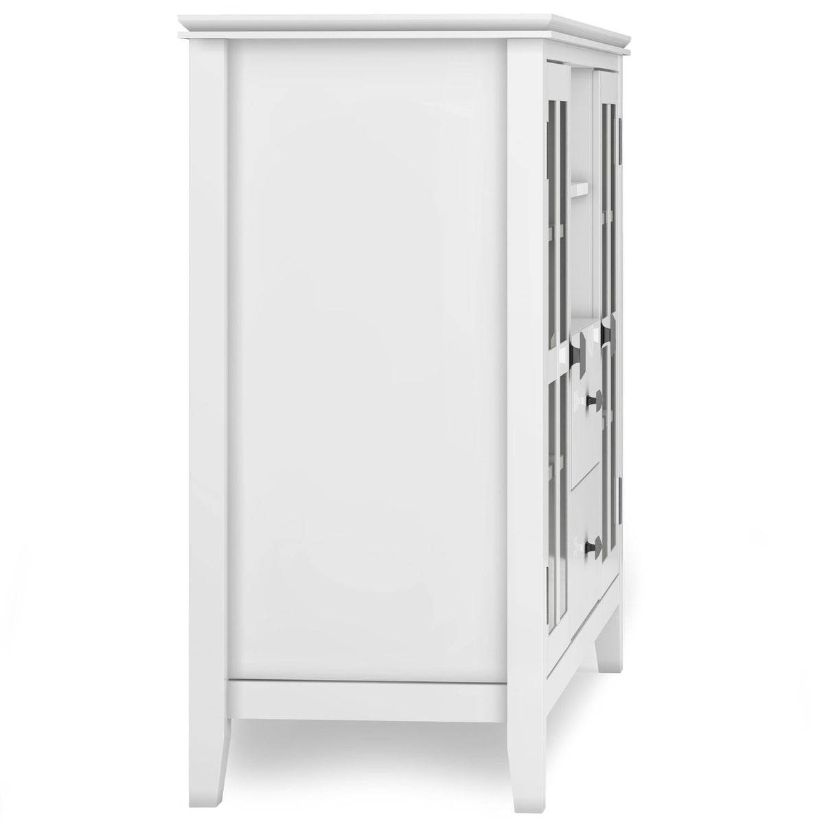 Handcrafted Tall TV Media Stand with Glass Doors and Storage - Multiple Colors