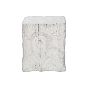 Square Accent Table, Indoor Outdoor - White