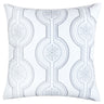 Holiday Throw Pillow With Snowflake Embroidery