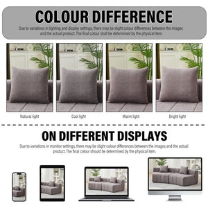 Modular Sectional Sofa With 2 Pillows, Symmetrical Design