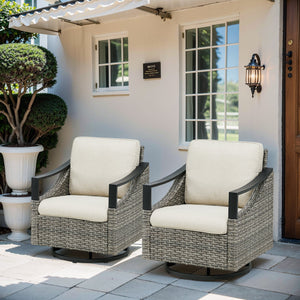 Outdoor Swivel Rocking Glider Chairs Set of 2