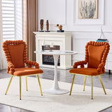 Puffy Bubble Ball Chain Chair With Armrests For Dining Room (Set of 2)