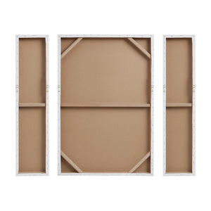 Silver Sand Spiral™ — Hand-Embellished Abstract 3-Piece Canvas Triptych