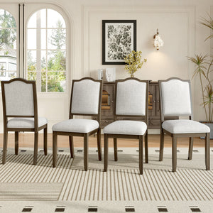 Farmhouse Dining Chairs Set of 4, Upholstered High Back