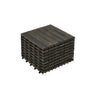 Acacia Hardwood Interlocking Deck Tiles, Striped Pattern