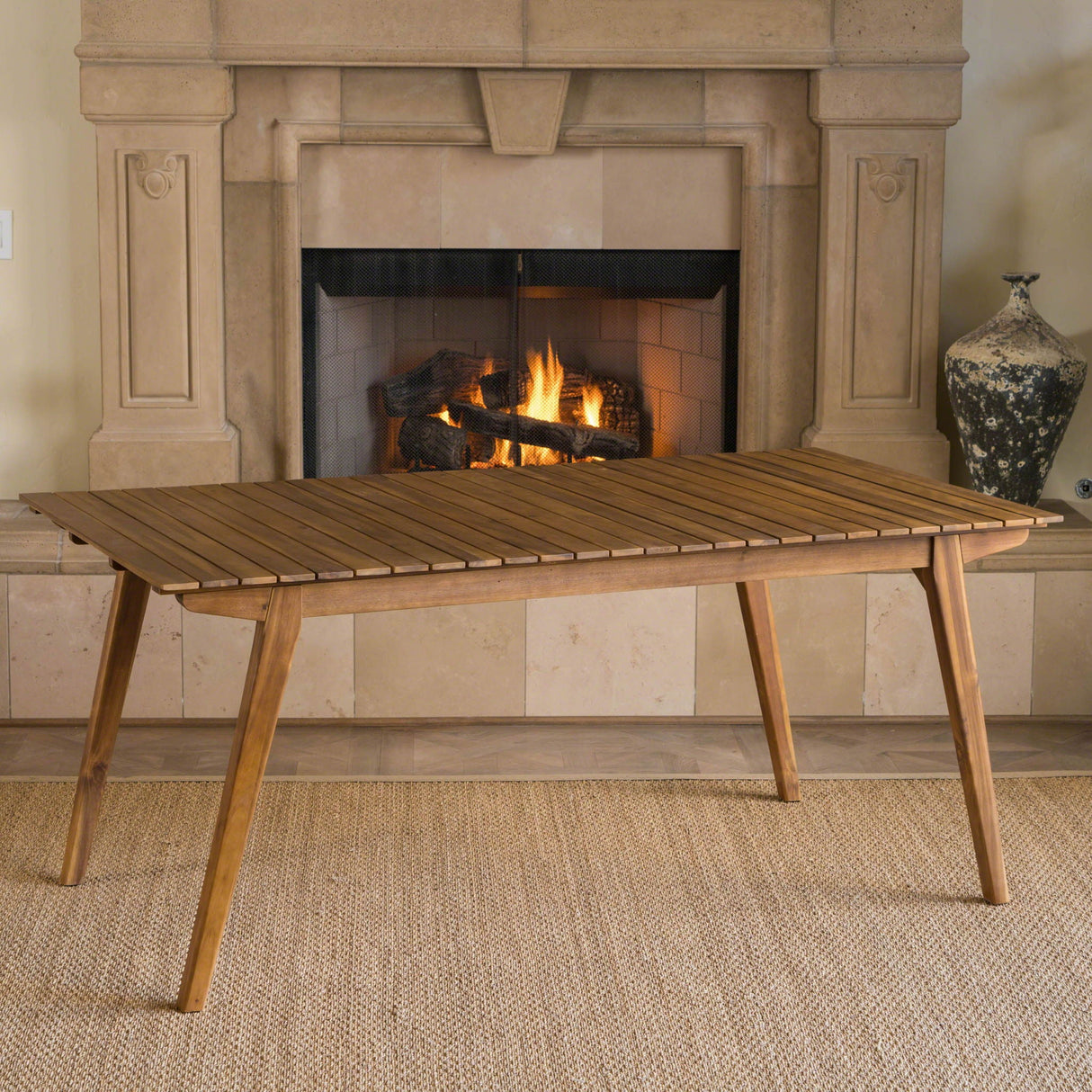 Outdoor Dining Table & Frame - Teak
