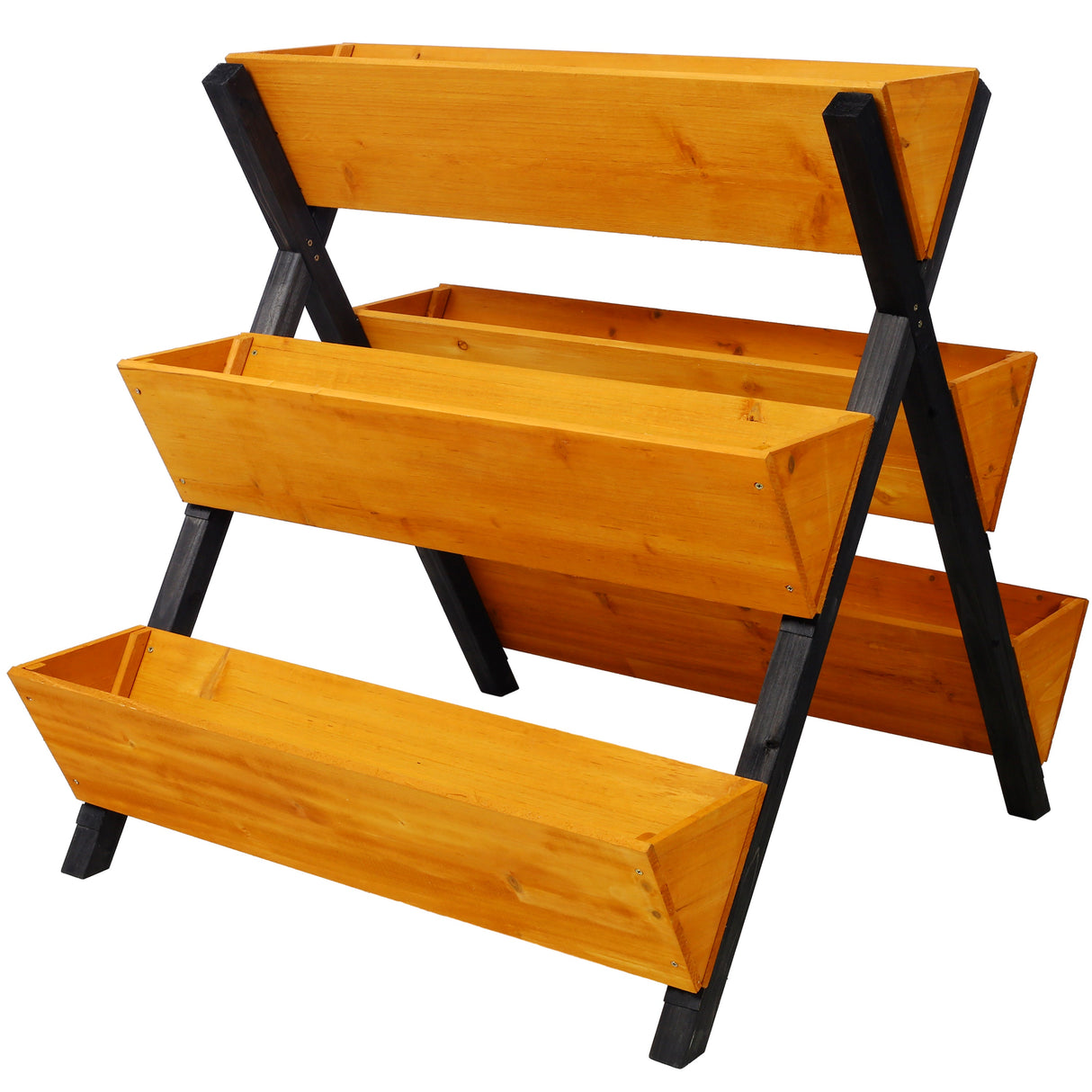 3 Tiers Wooden Vertical Raised Garden Bed with Legs