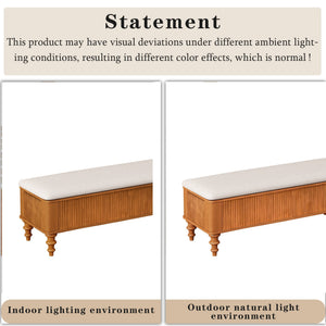50.8-Inch Multi-Functional Storage Ottoman Bench