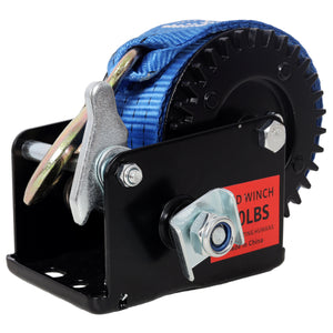 800LBS Hand Winch With 19.6FT Strap