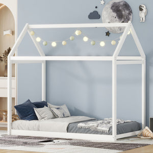 Wooden House Shaped Bed