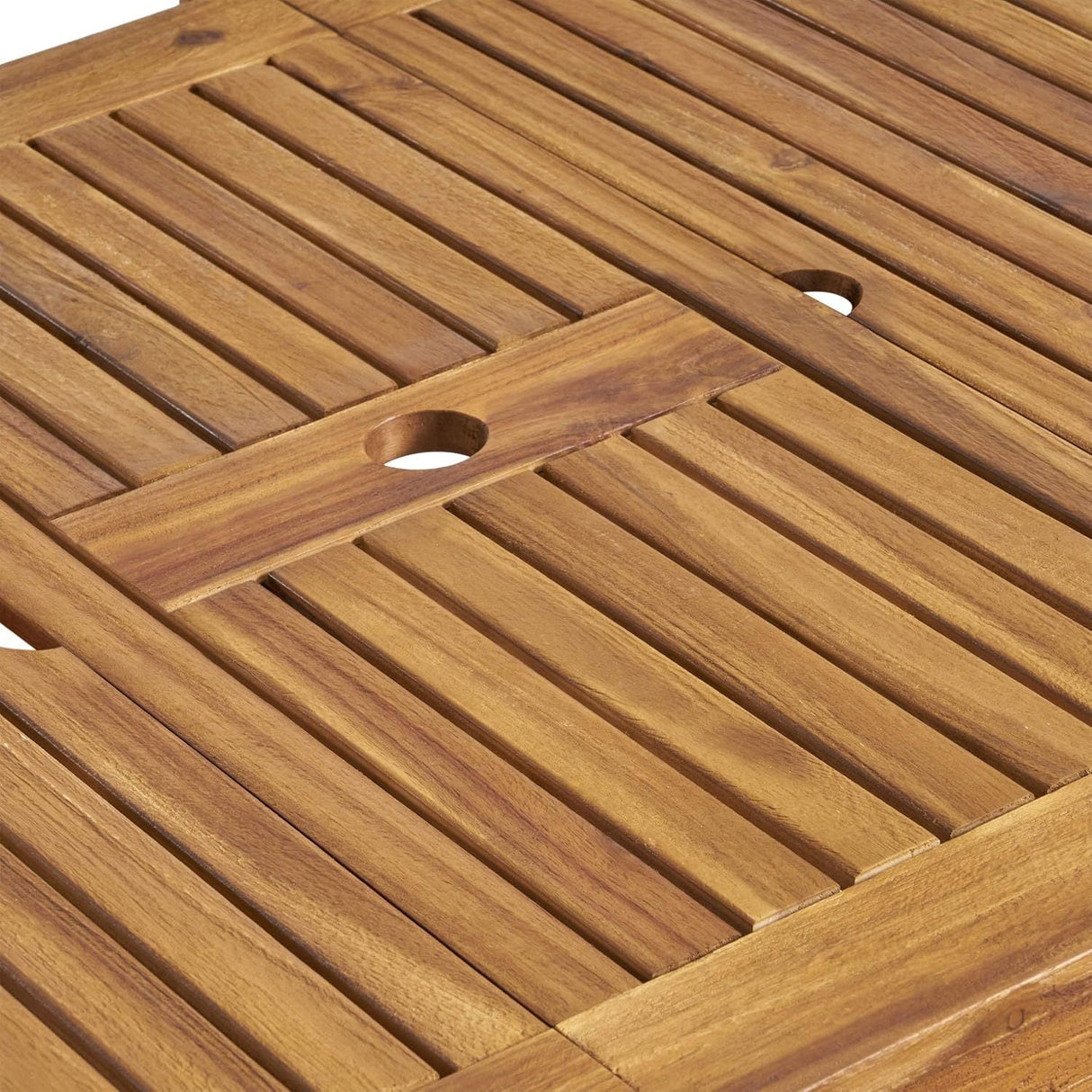 Outdoor 6-Seater Acacia Wood Expandable Dining Set with Cushions