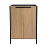 Light Brown Contemporary Freestanding Bathroom Vanity with Adjustable Shelves