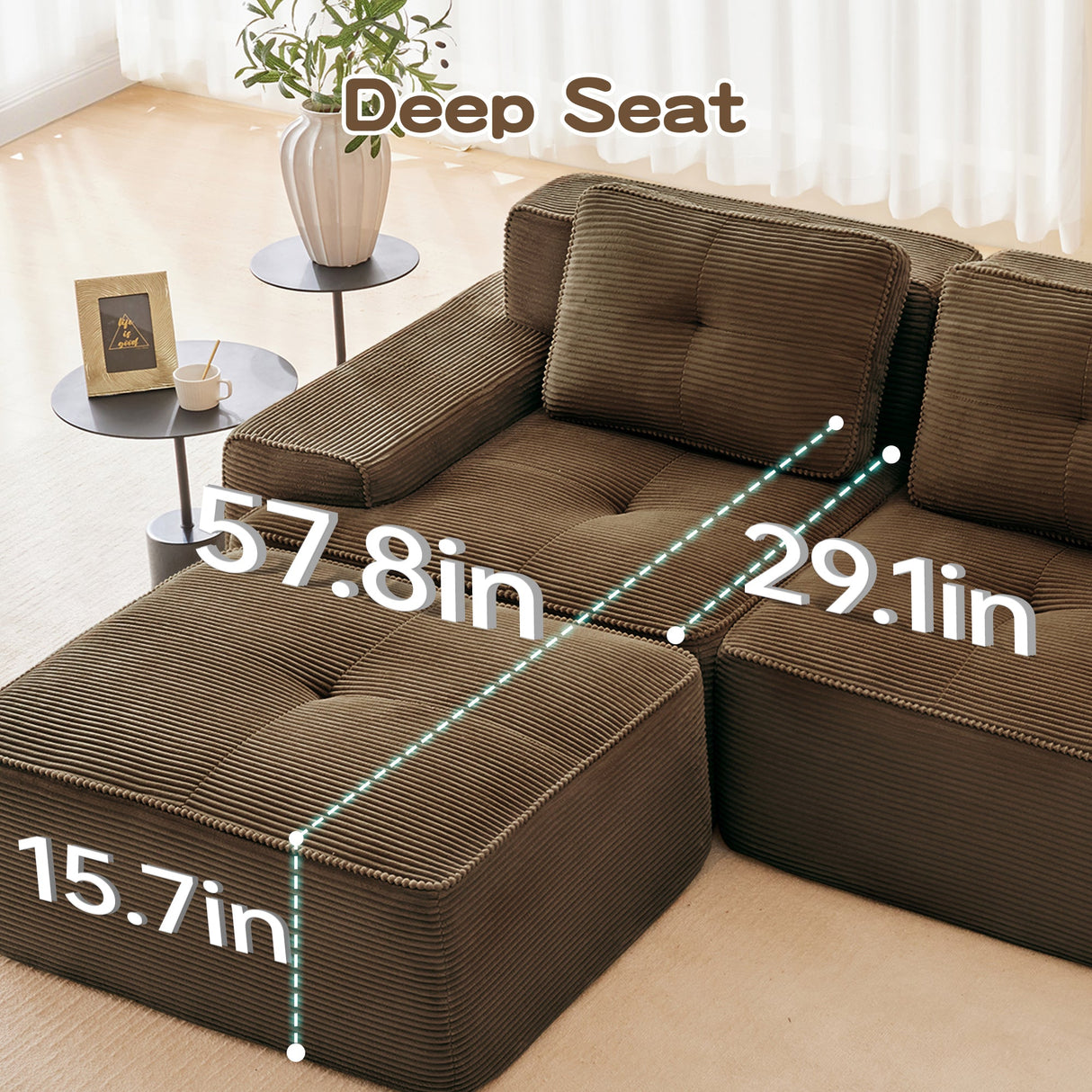 Modular Deep-Seat Sofa Set