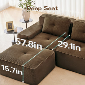 Modular Deep-Seat Sofa Set