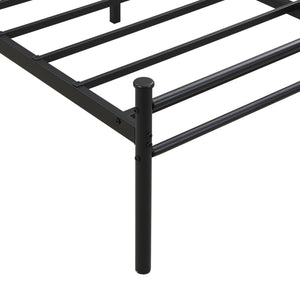California King Bed Frame - Stylish Design with Wood Panel Headboard