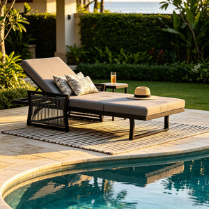Black Mix Chaise Lounge Set