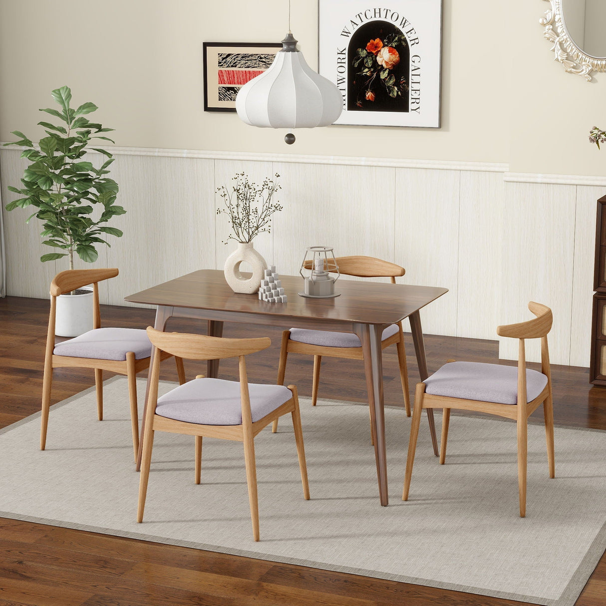 Elegant Dining Chairs with Ergonomic Backrest & Comfort Cushions (Set of 2)