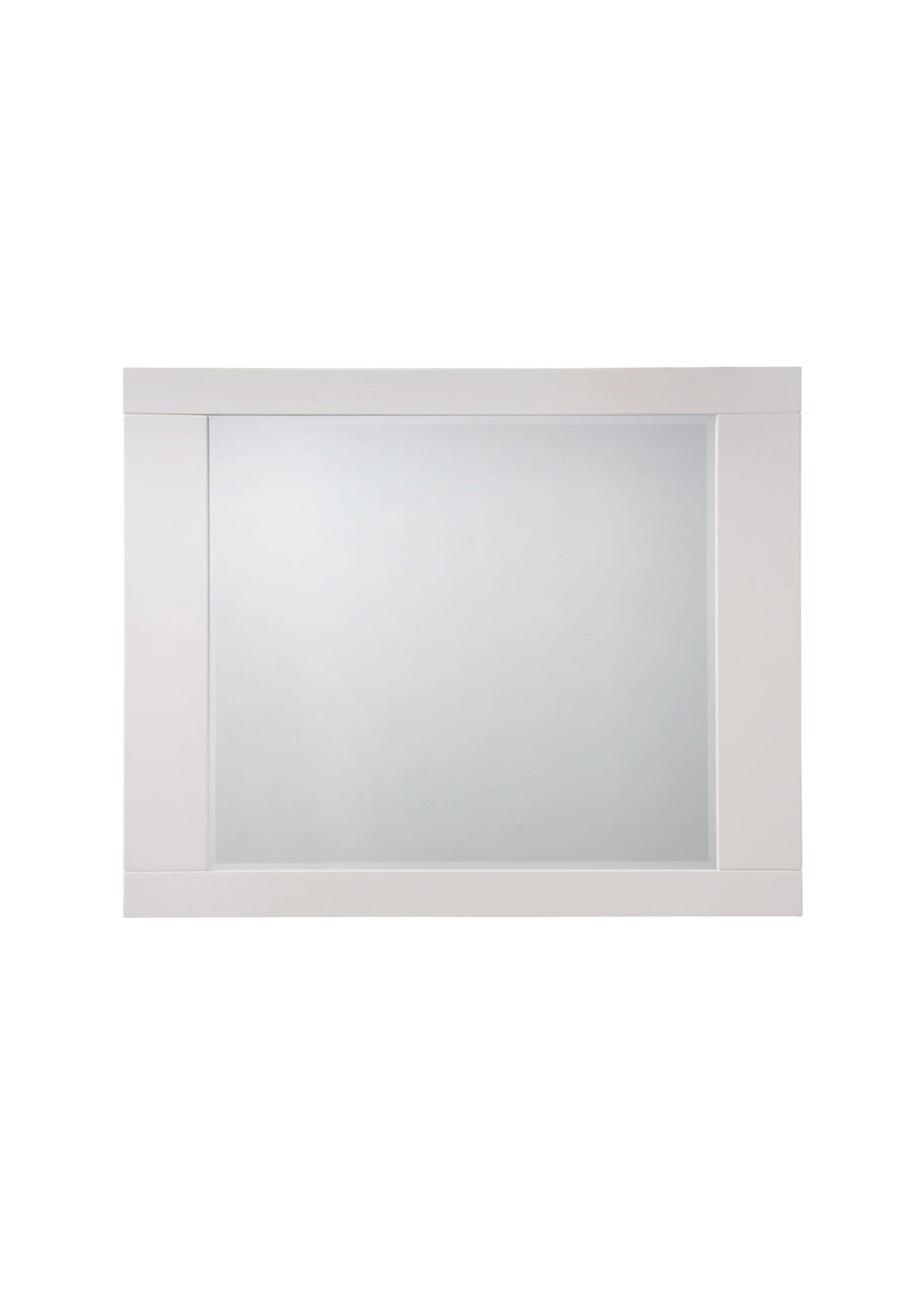 High Gloss White Mirror with Beveled Edge - Naima II