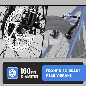 20 Inch Kids' Mountain Bike for Boys and Girls Ages 6-12